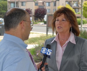 Supervisor Judy Arnold and KPIX Reporter Mike Sugerman
